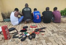 Delta Police neutralizes one, arrest five suspected kidnappers, declares war on kidnappers terrorizing Warri, Ughelli, other areas in the state.