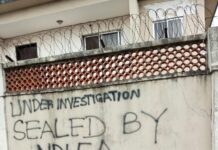 NDLEA uncovers Meth Lab in Lagos residential community, recovers packs of illicit drug.