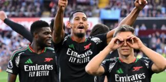 Trossard, Partey fire Arsenal to victory against Villa