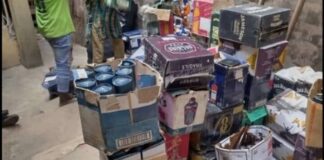 NAFDAC busts illegal alcohol factory, arrests 3 suspects in Lagos Island