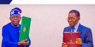 Tinubu, Equatorial Guinea President, Mbasogo, sign landmark agre