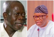 ‘I’ll take you out of the Senate — ‘Drama as Akpabio clashes with Oshiomhole