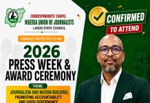 BOCA Energy Boss Set to Chair NUJ Lagos Correspondents’ Chapel Press Week for 2026