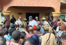 Ekiti PDP candidate arrives at polling unit ahead of voting