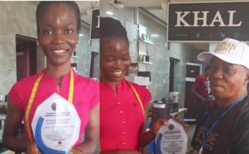 Leather Entrepreneur Ezenachukwu Victoria Bags Award of Excellence for Craftsmanship,Youth Empowerment