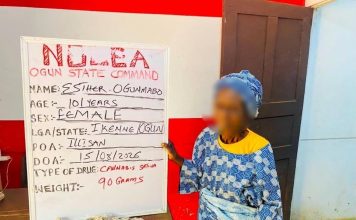 101-year-old great grandma arrested as NDLEA intercepts cocaine in fufu