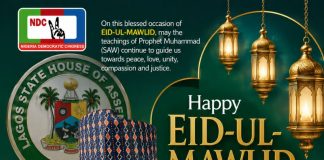 NDC Candidate Onwubiko Felicitates Muslims in Amuwo Odofin Constituency II on Eid-ul-Mawlid