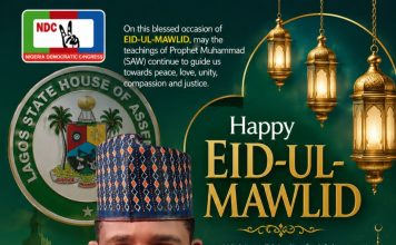 NDC Candidate Onwubiko Felicitates Muslims in Amuwo Odofin Constituency II on Eid-ul-Mawlid