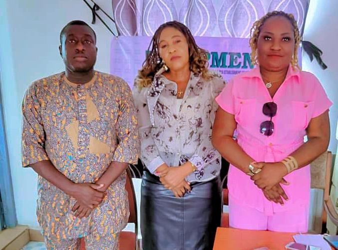 L-R Onome Naomi Onojaefe, Publicity Secretary Lagos Council APPMEN;Princess Lovelyn Agbonifo, State Coordinator Lagos Council APPMEN; Emmanuel Ifeanyi Ikpeama, Treasurer Lagos Council APPMEN.